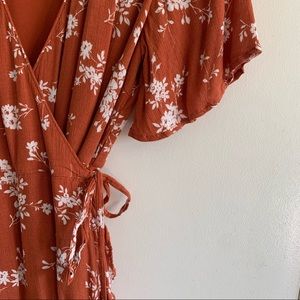 A&F floral wrap dress